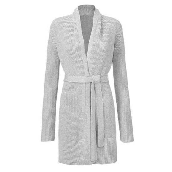 Cabi Grey Exhale Long Line Sweater Cardigan #5445 Size Small - Picture 3 of 9